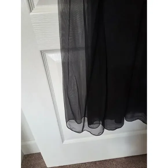 Victoria's Secret 100% Silk Black Sheer Sexy Lingerie Maxi Slip, Women's Small - Picture 11 of 12